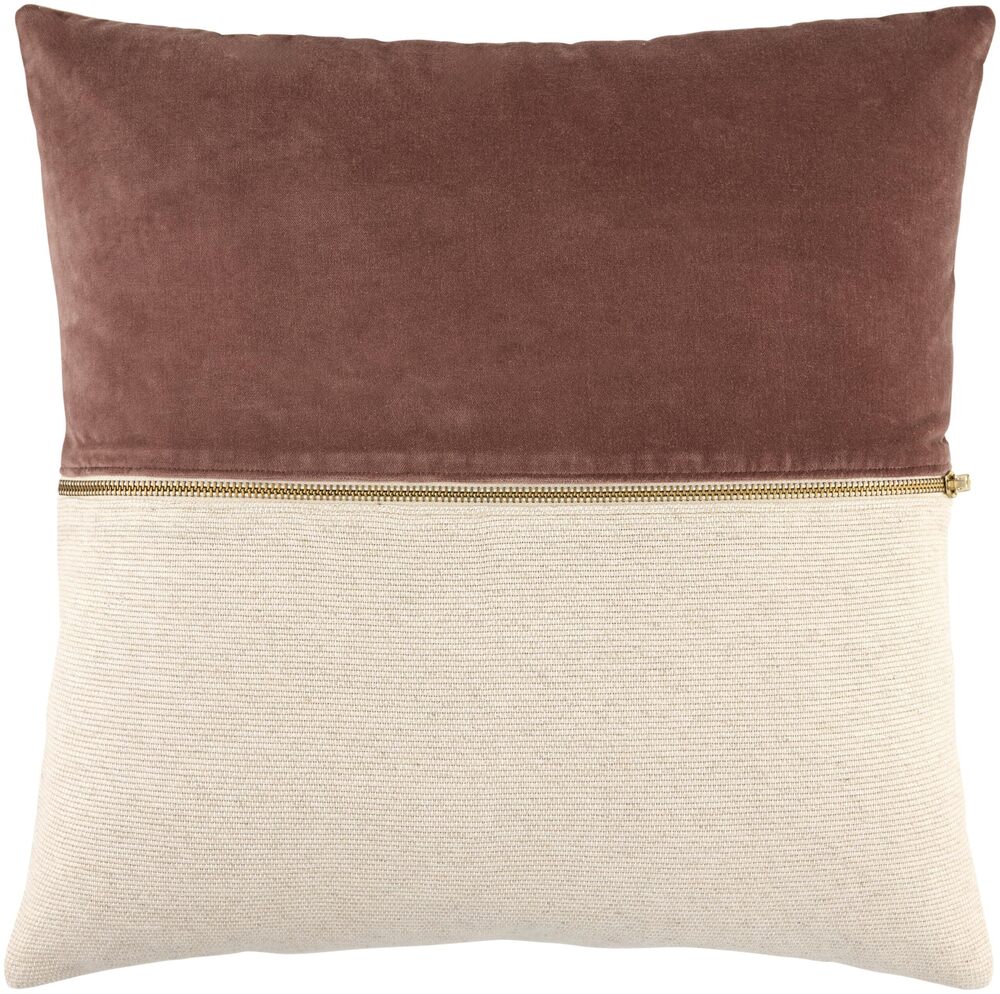 2414 x Galey Alix San Marco Modern Throw Pillow, 22" L x 22" W, Brown/Beige